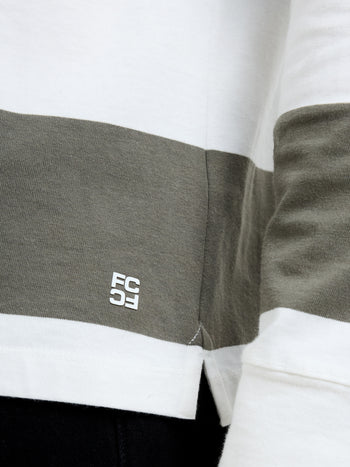 Stripe Rugby Polo Long Sleeve Shirt