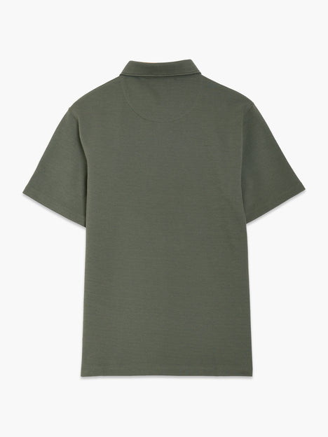 Short Sleeve Diagonal Stripe Polo Shirt