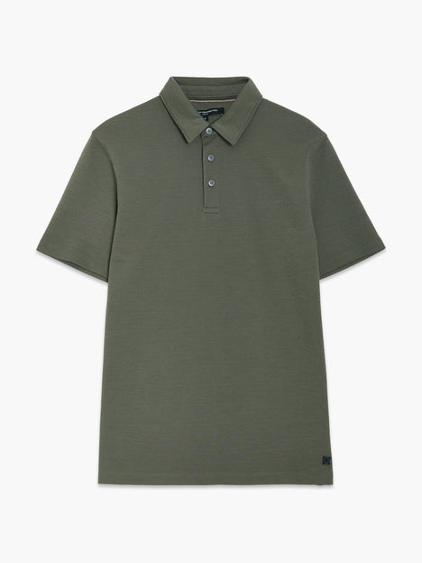 Short Sleeve Diagonal Stripe Polo Shirt