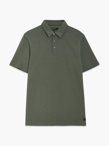Short Sleeve Diagonal Stripe Polo Shirt