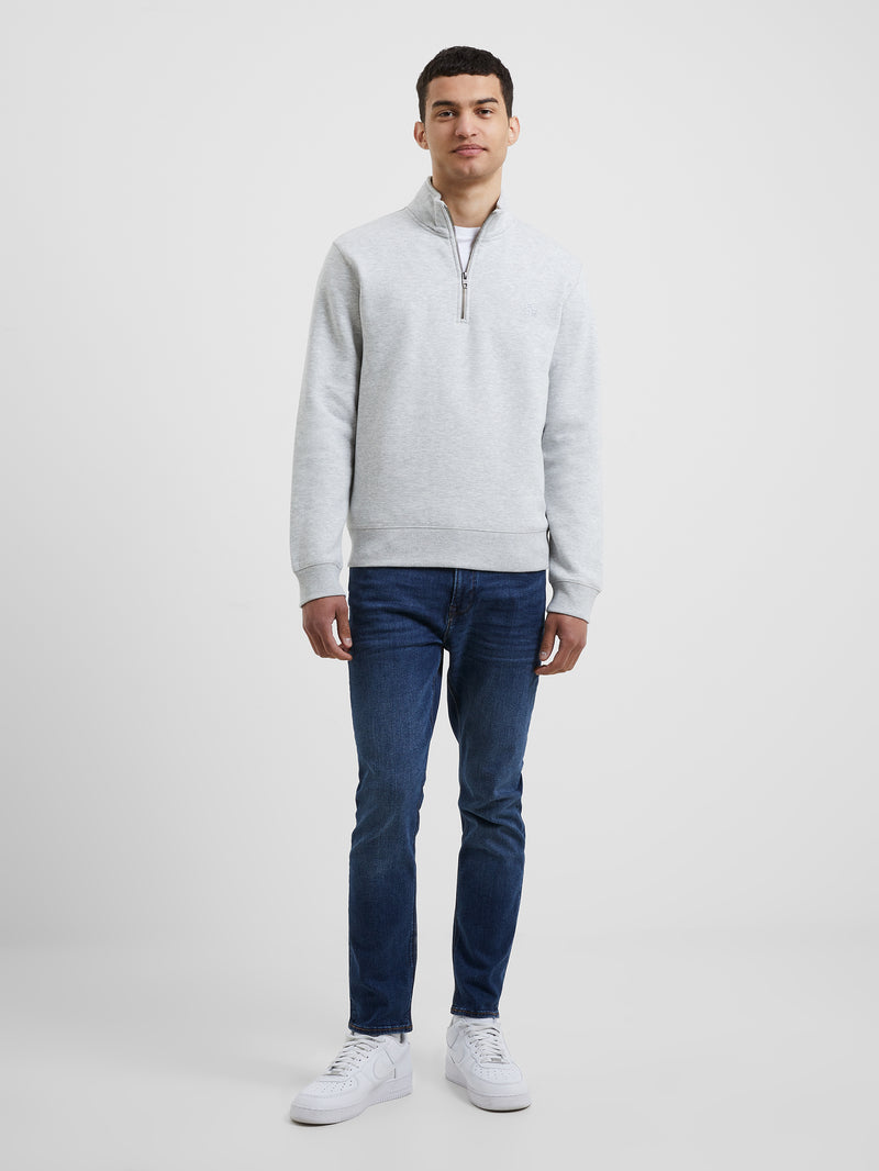 Grey zip sweater hotsell
