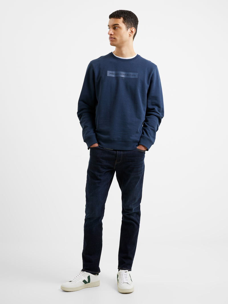 Blockdown Crewneck Jumper Dark Navy | French Connection UK