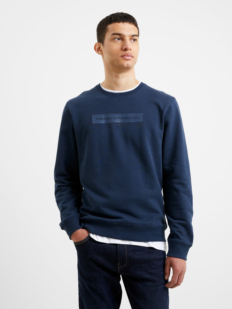 Blockdown Crewneck Jumper Dark Navy | French Connection UK