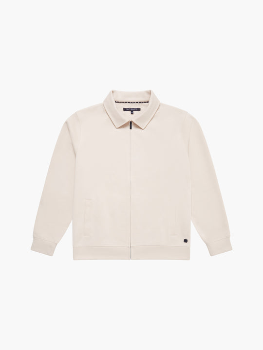 Stretch Collared Zip Through Sweatshirt