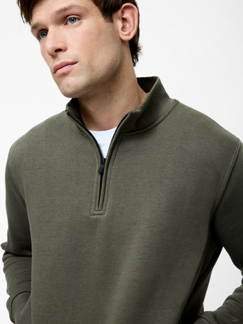 Half Zip Funnel Neck Sweatshirt