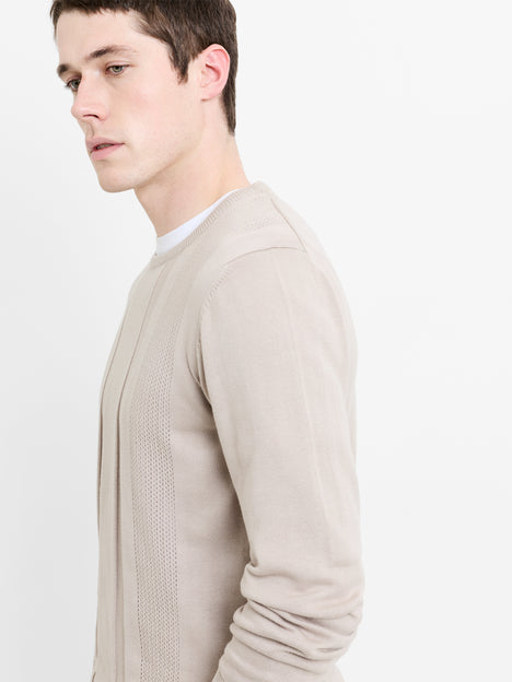 Link Stitch Stone Crew Neck Jumper