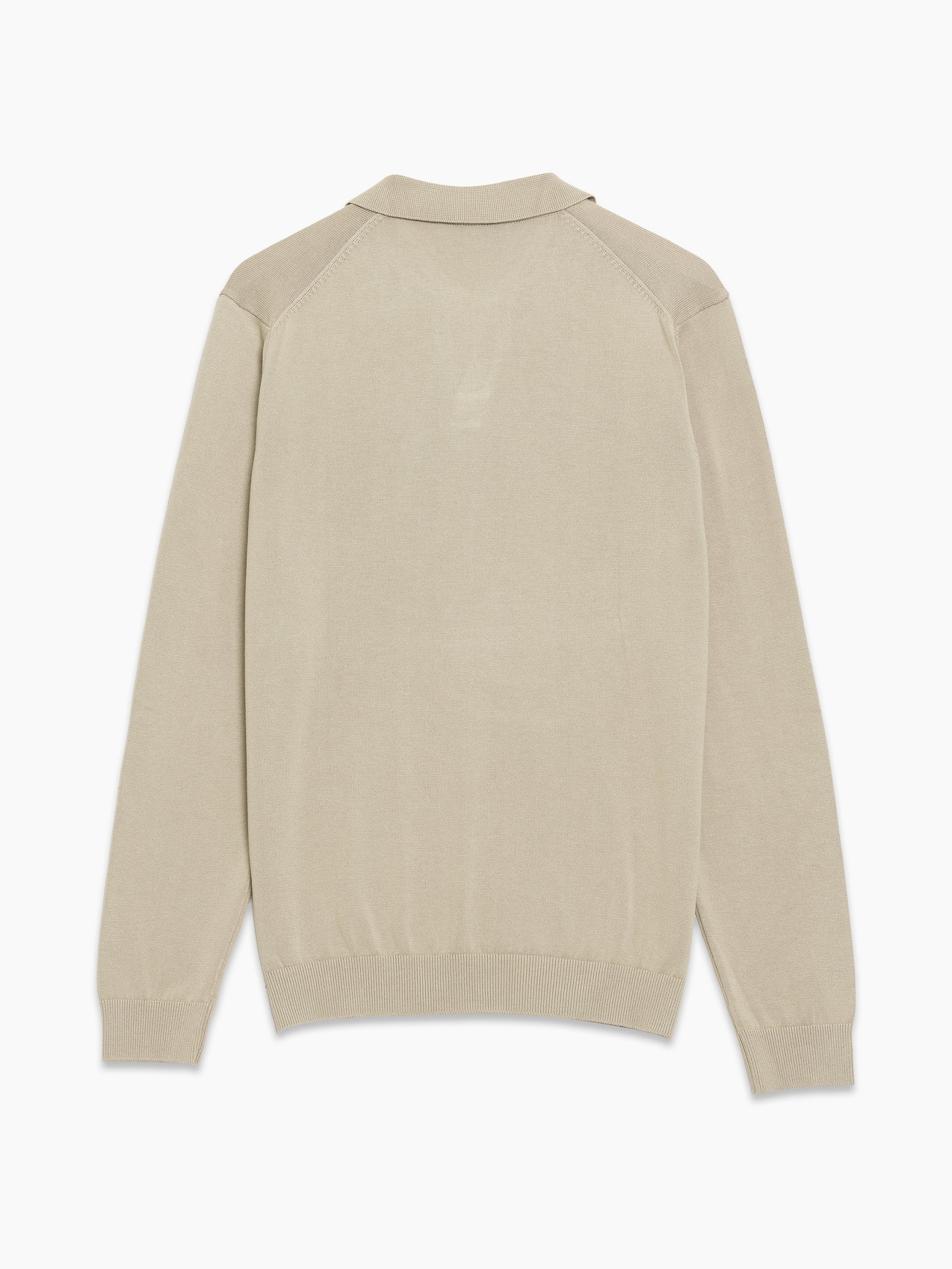 Open Collar Long Sleeve Stone Knit Top