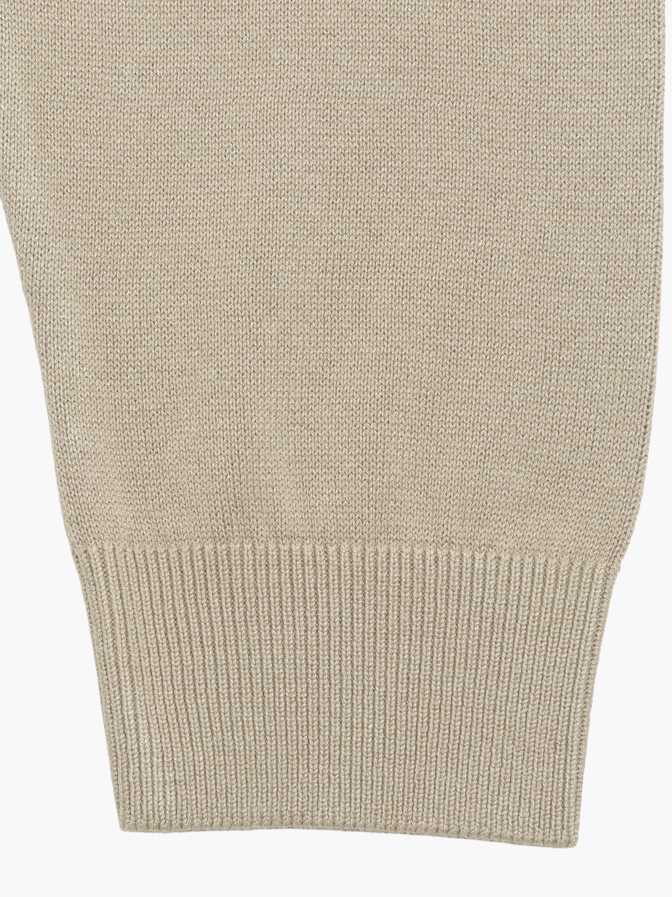 Open Collar Long Sleeve Stone Knit Top