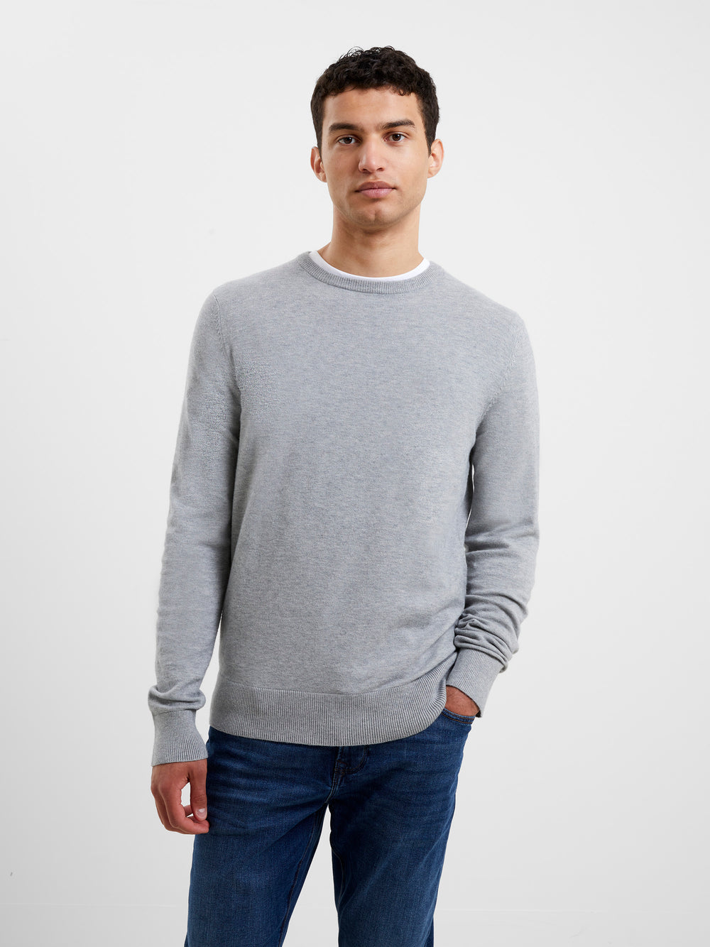 Supersoft Crew Jumper Light Grey Mel | French Connection UK