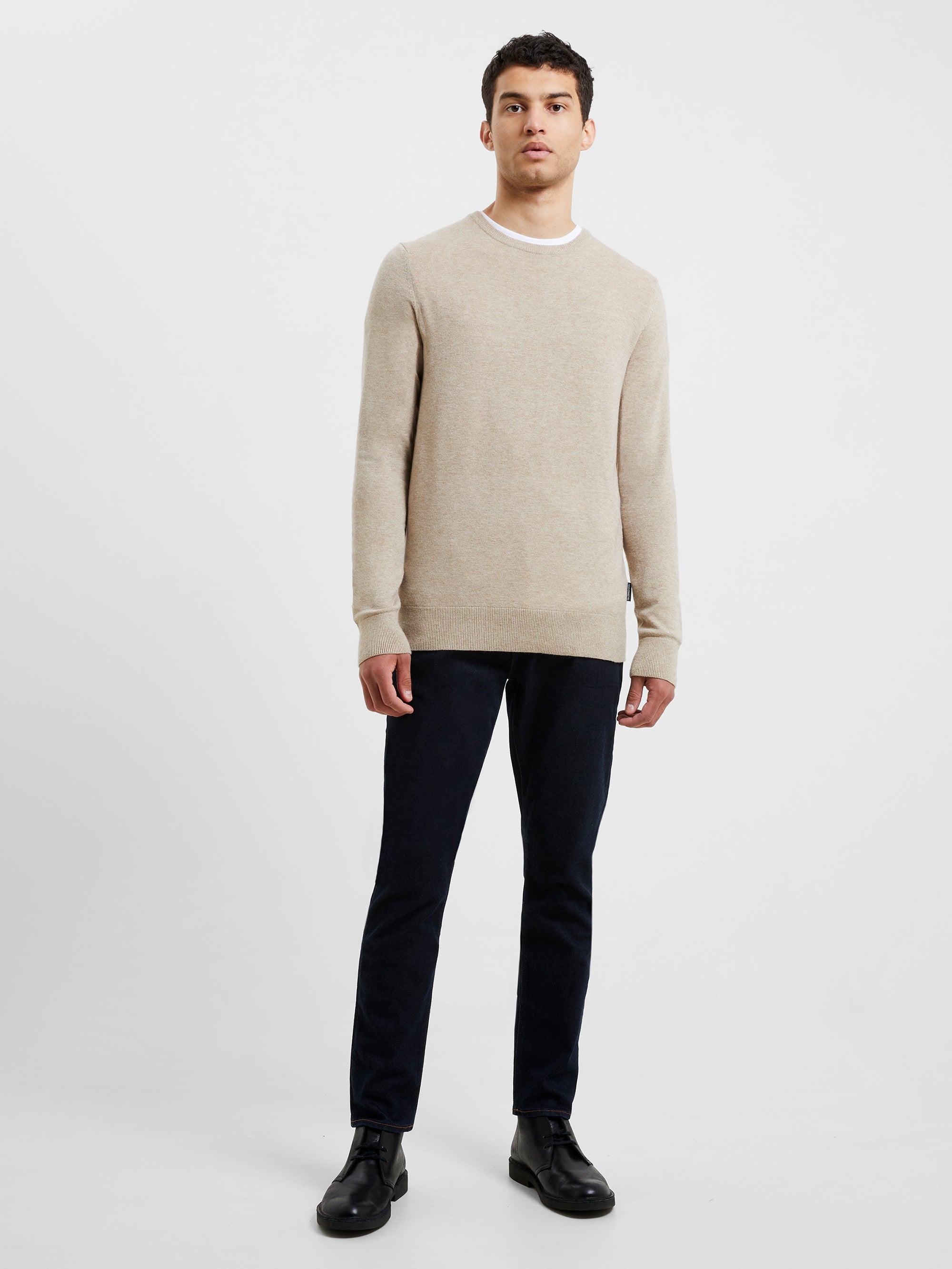 Supersoft Crew Jumper Taupe Mel | French Connection UK