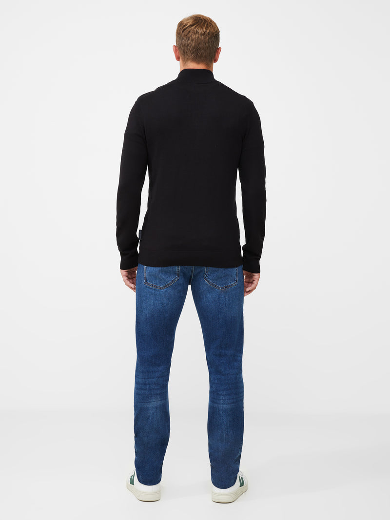 Half Zip Sweatshirt Black | French Connection UK