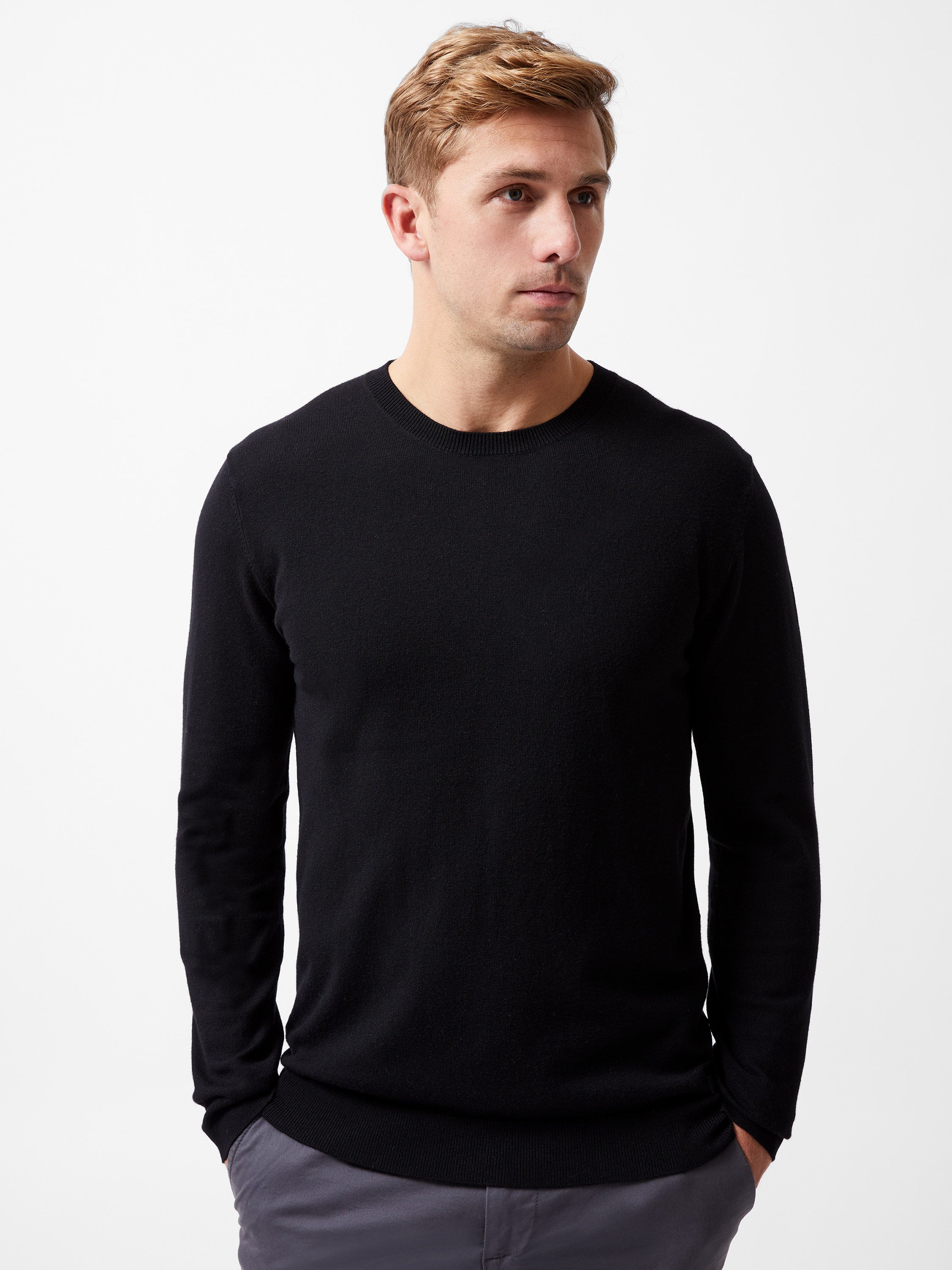 Crew Neck Knit Jumper Black | French Connection UK