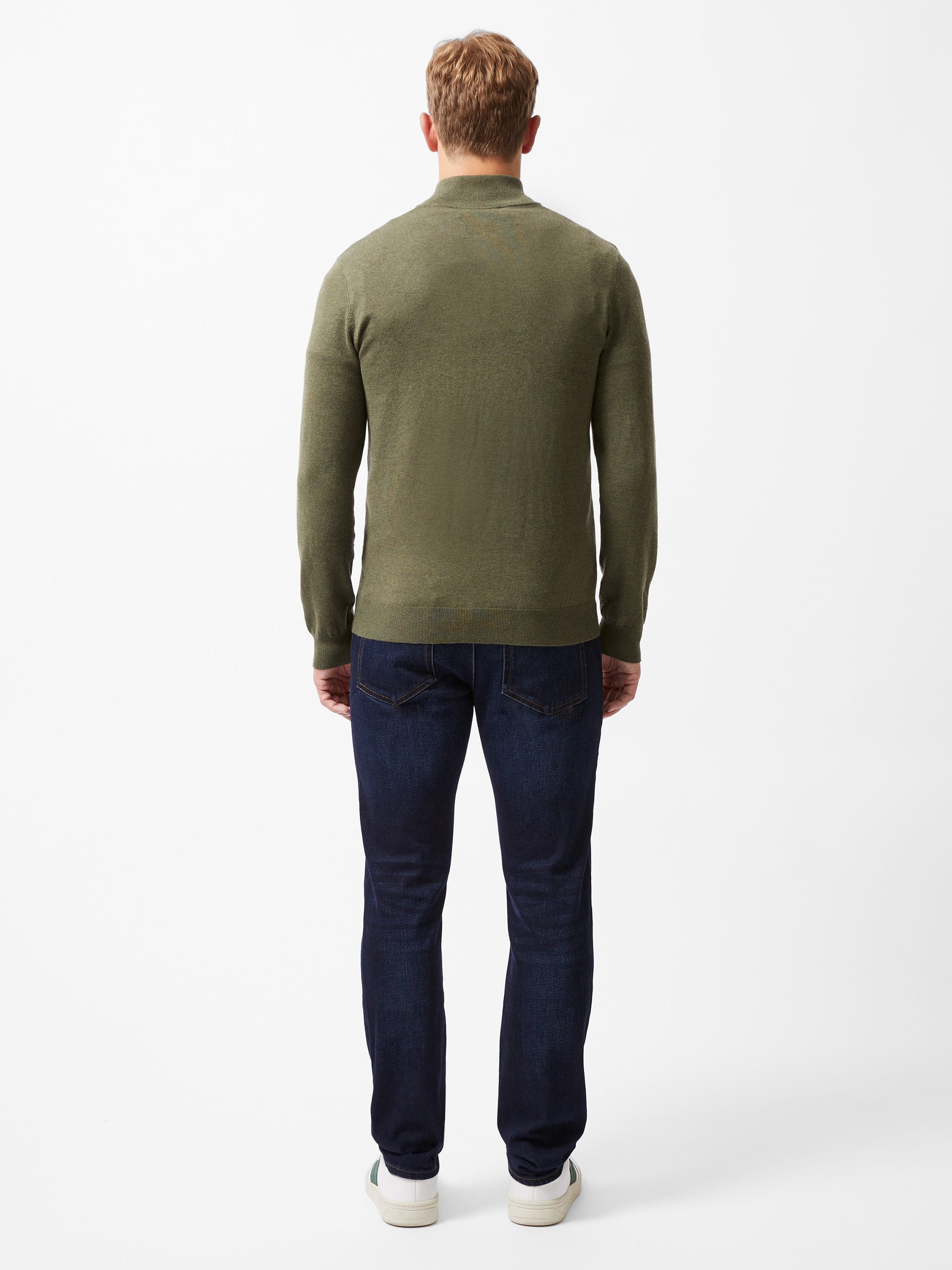 Milano Spring Knit Half Zip-Smokey Olive