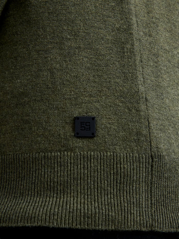 3 Button Long Sleeve Knit Polo Shirt