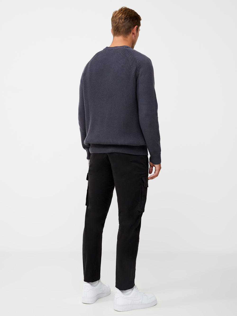 Ribbed Raglan Jumper Forged Iron | French Connection UK