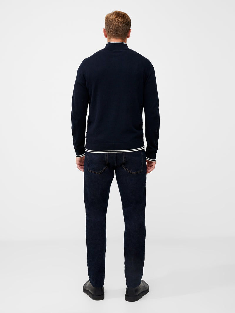 Tipped Funnel Neck Jumper Dark Navy | French Connection UK