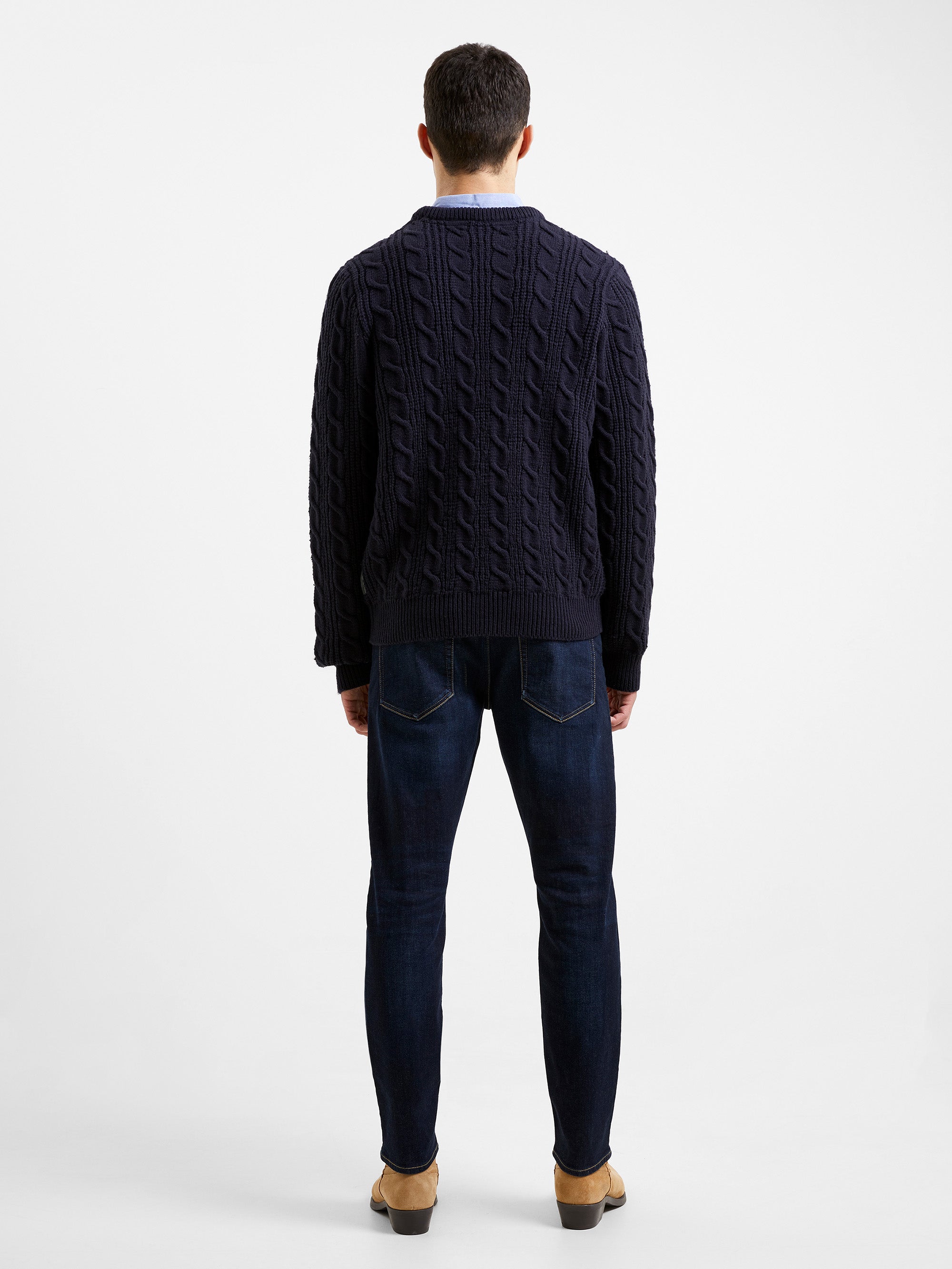 Soft Cable Knit Crew Neck Jumper