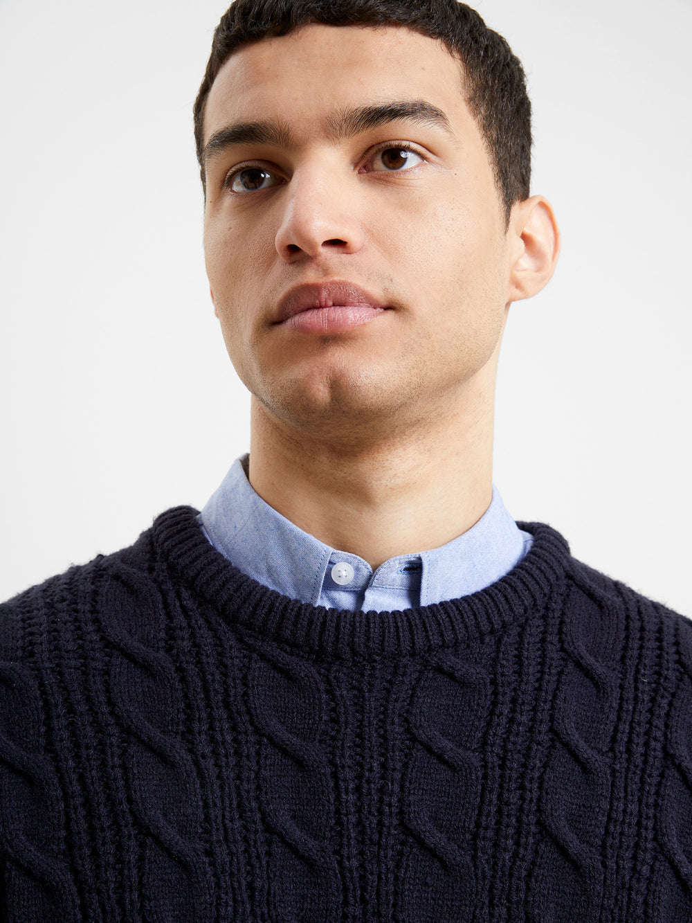 Soft Cable Knit Crew Neck Jumper Dark Navy | French Connection UK