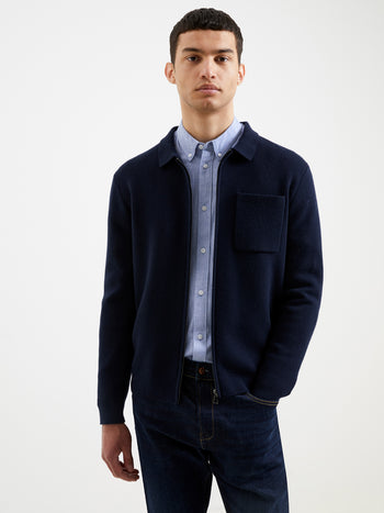 Milano Knitted Zip Through Shirt