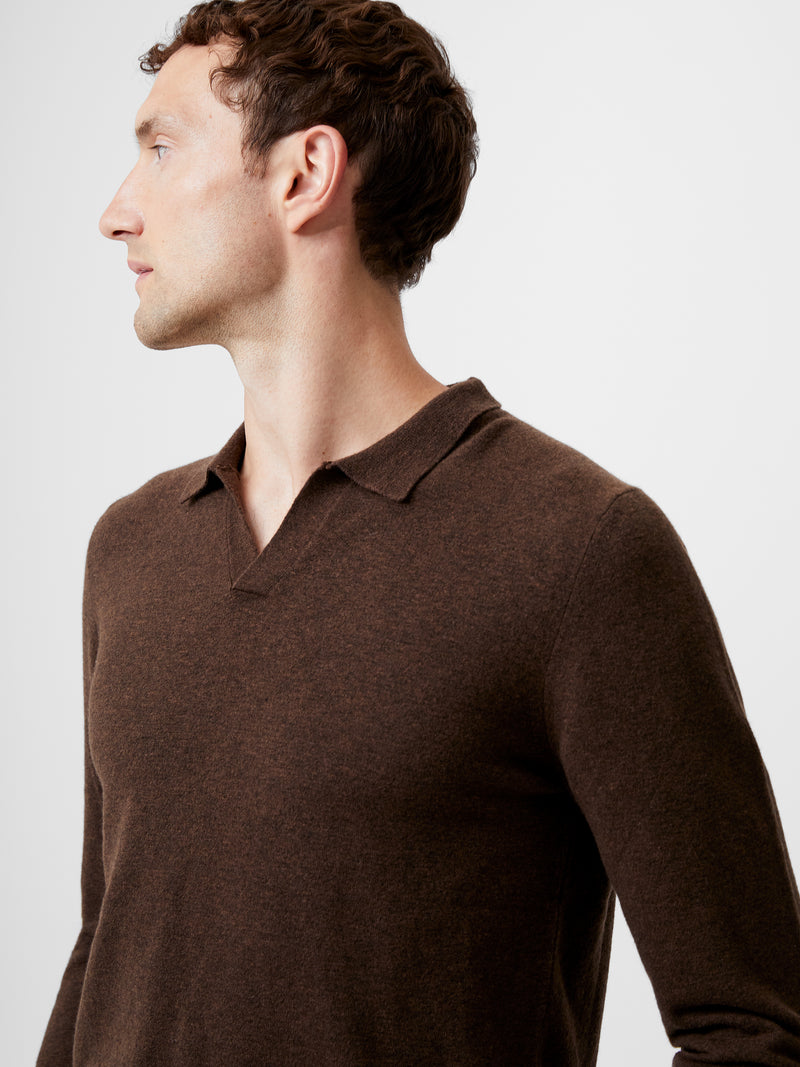 Ribbed Collar Knit Top