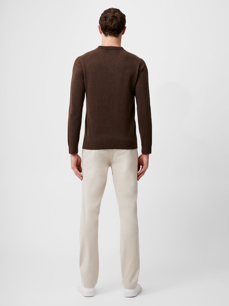 Ribbed Collar Knit Top