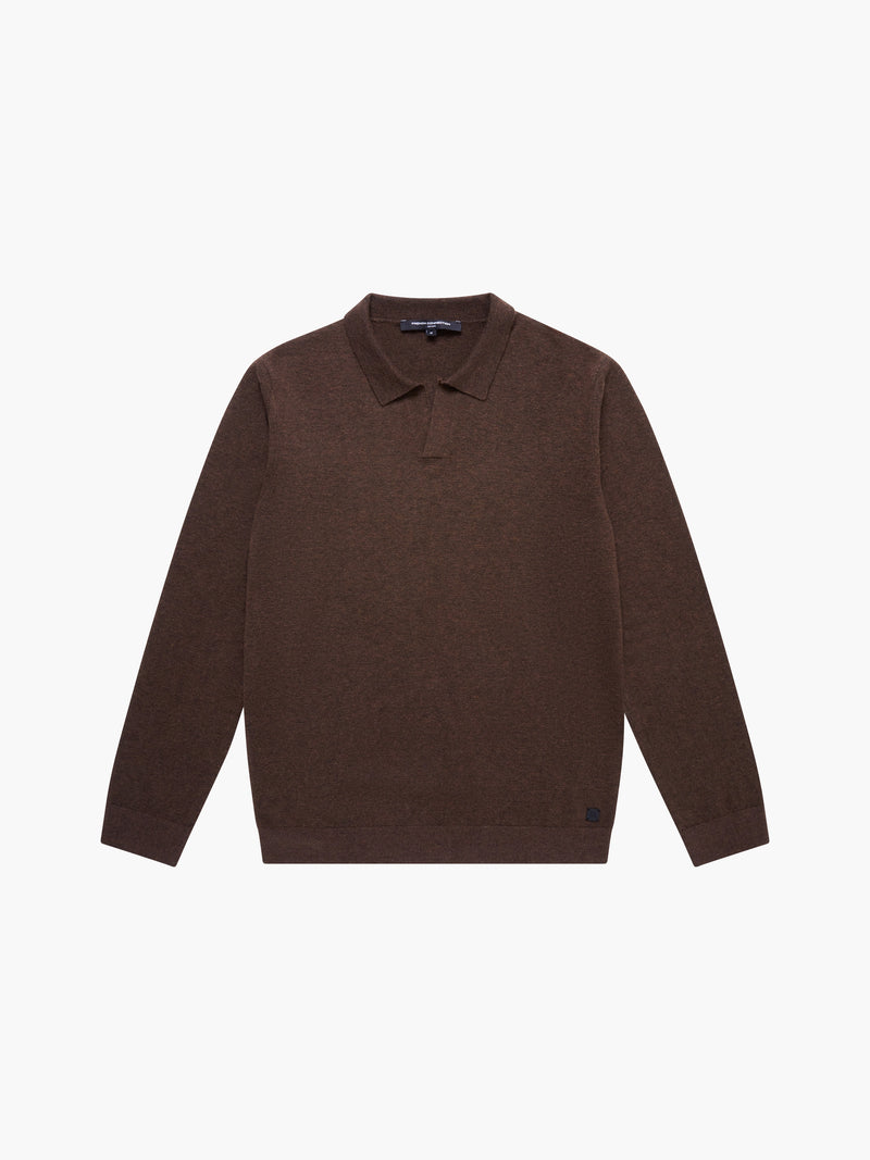 Ribbed Collar Knit Top