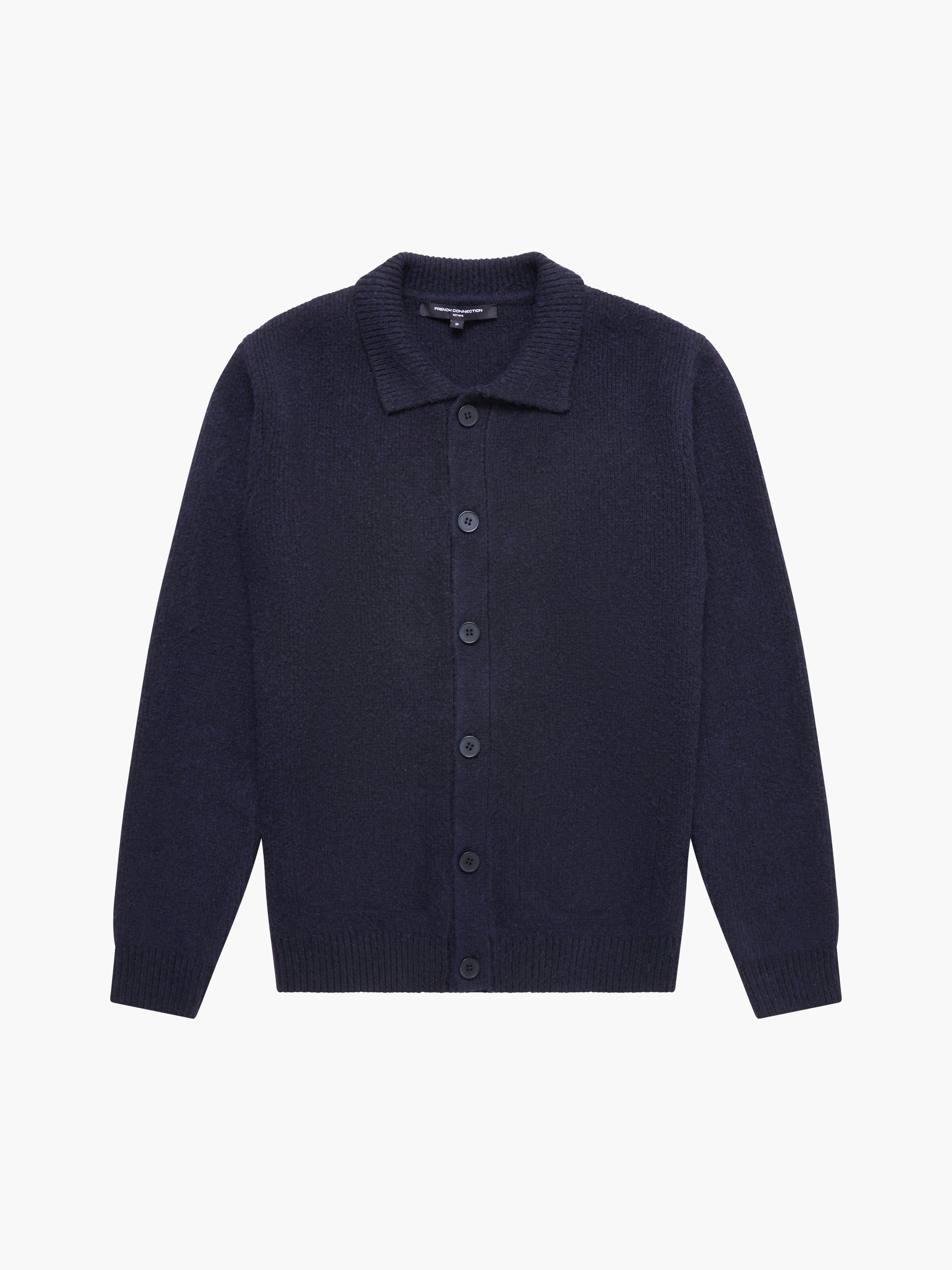 Collared Button-Down Knit Cardigan