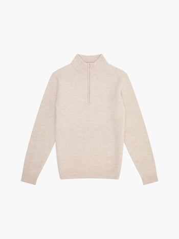 Textured Half Zip Jumper