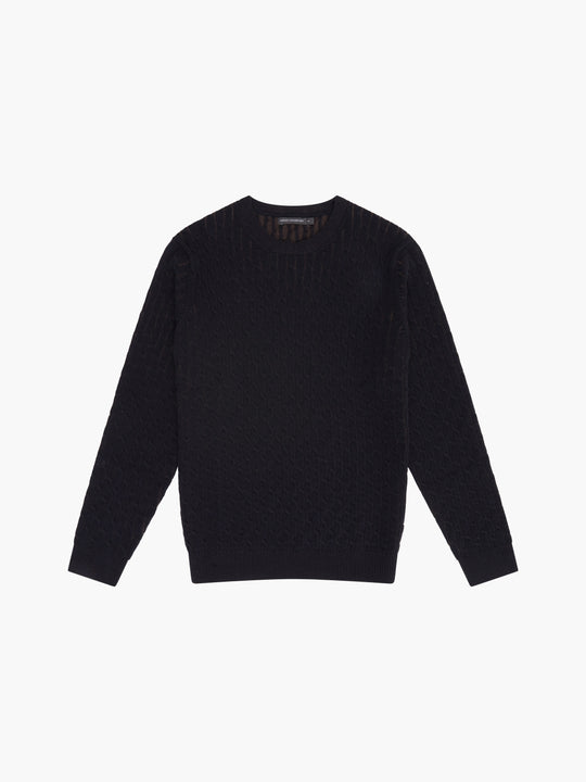 Two Tone Cable Knit Jumper