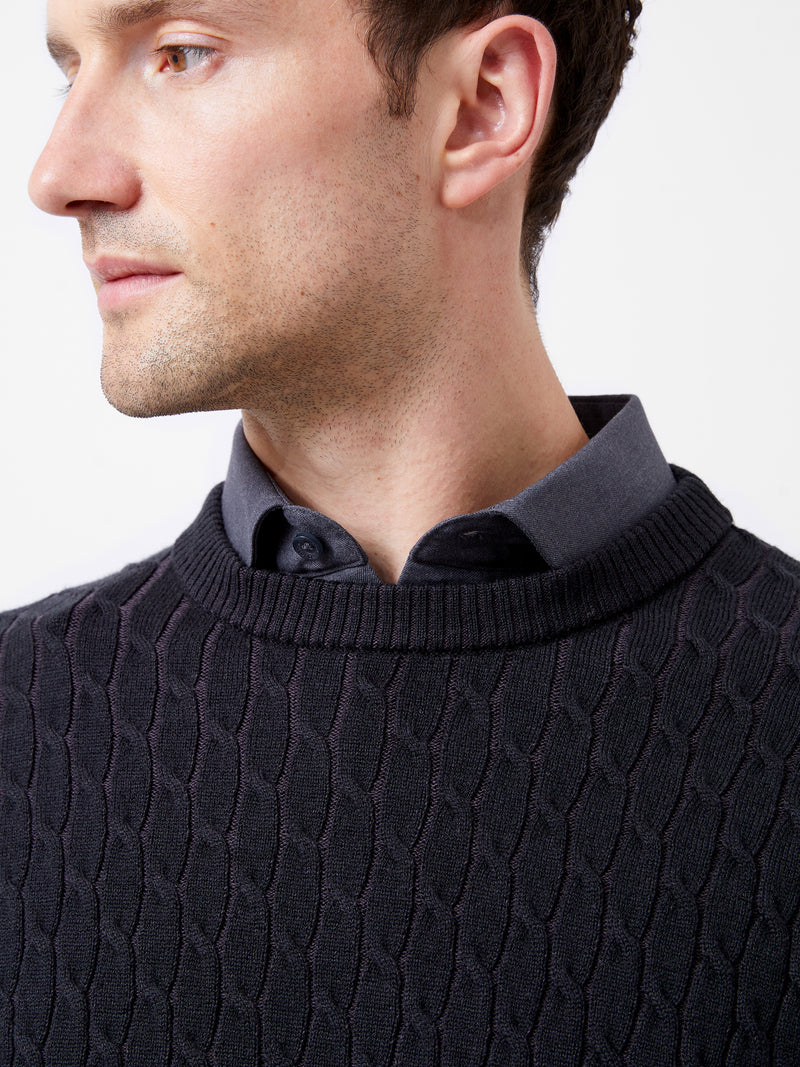 Two Tone Cable Knit Jumper