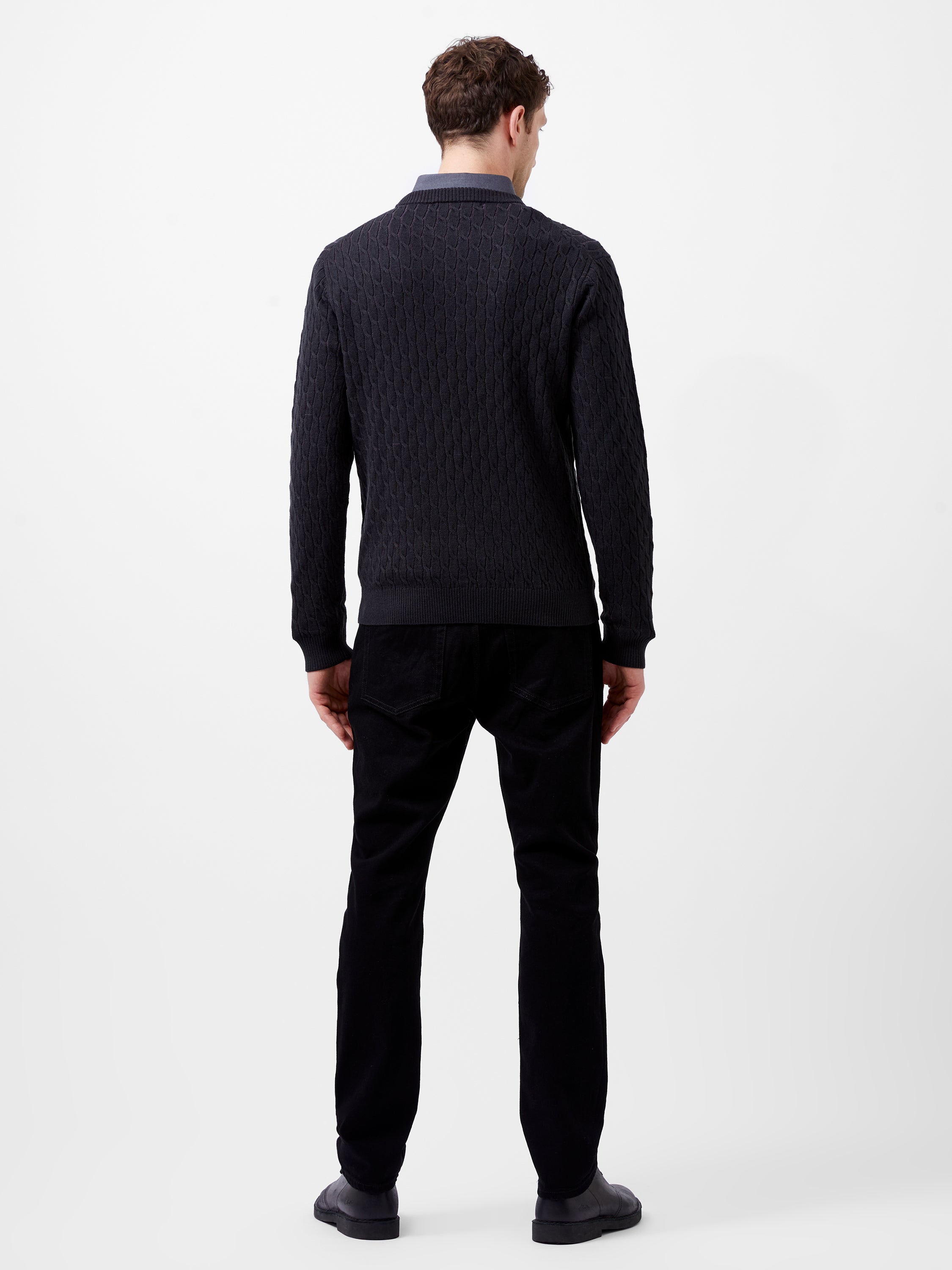 Two Tone Cable Knit Jumper
