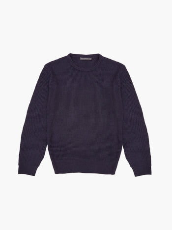 Crew Neck Waffle Knit Jumper