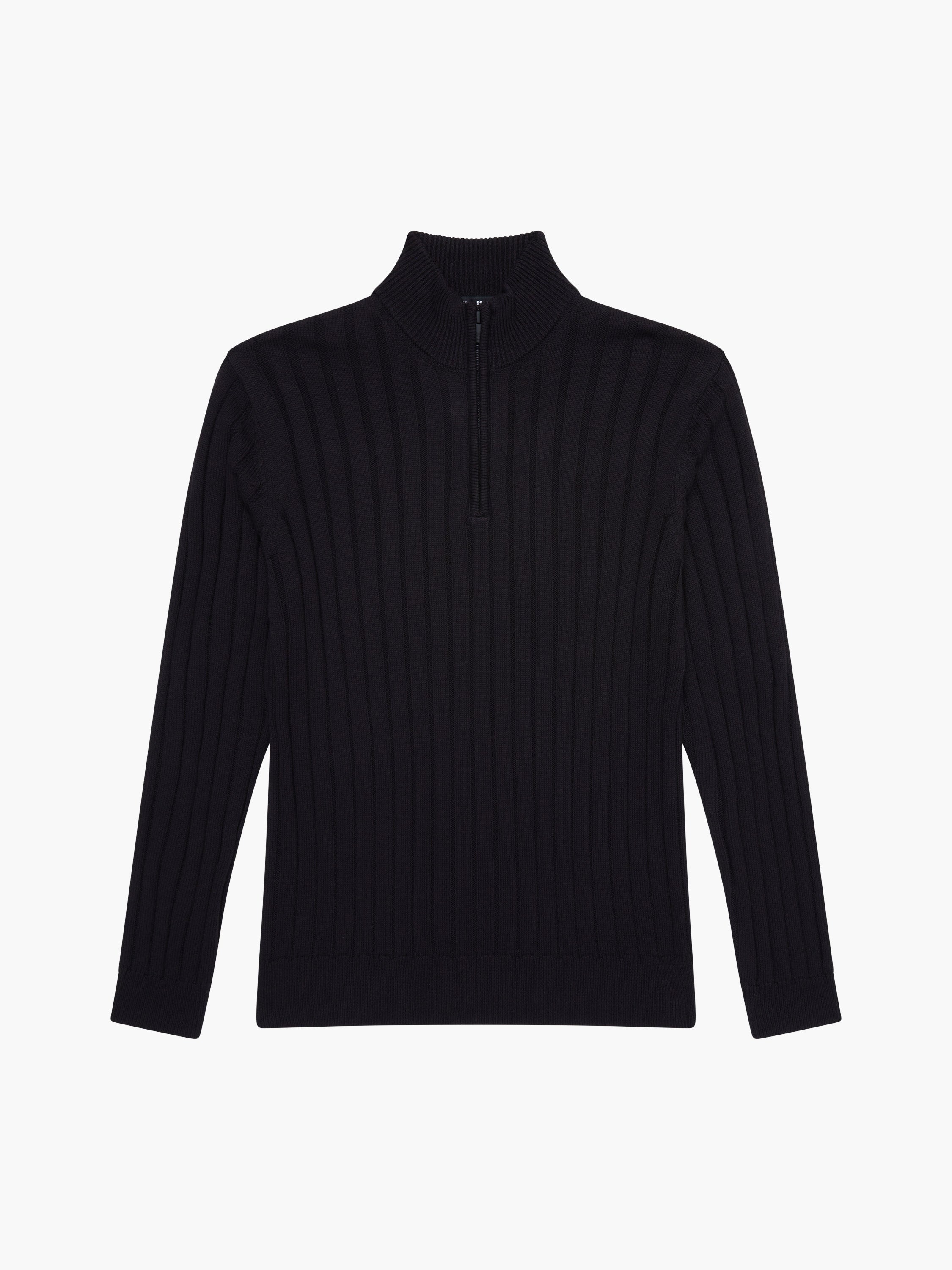 Half Zip Ribbed Knit Jumper