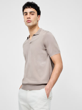Short Sleeve Trophy Knit Polo Shirt