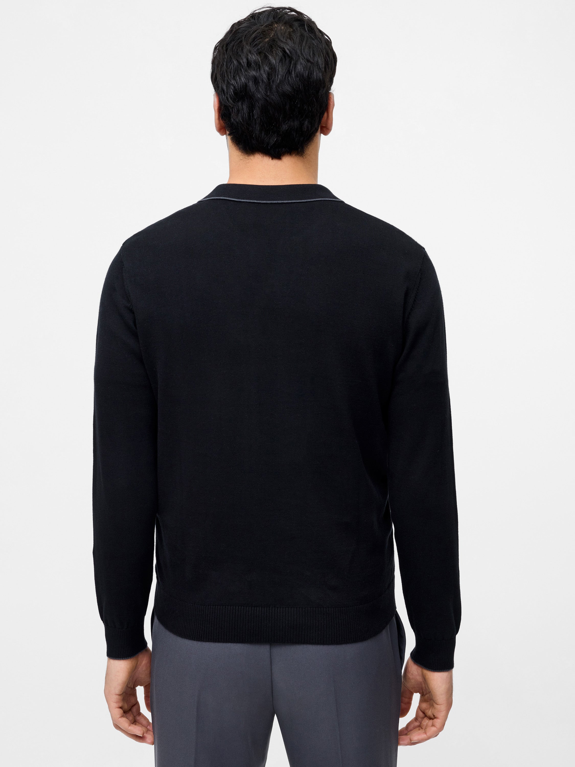 Long Sleeve Trophy Knit Polo Shirt