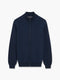 Birdseye Long Sleeve Zip Through Jumper