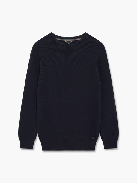Cardigan Stitch Crew Neck Jumper