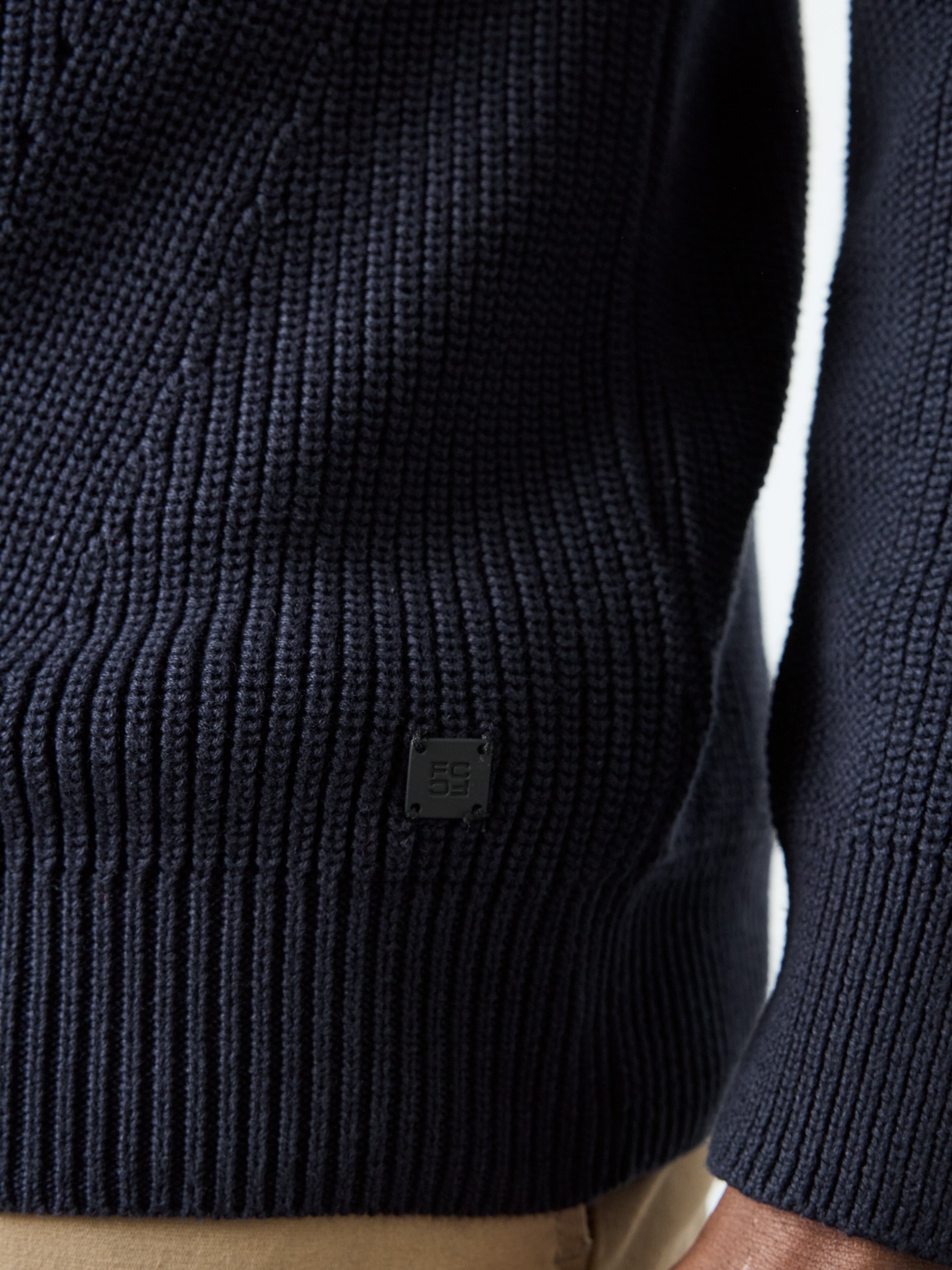 Cardigan Stitch Crew Neck Jumper