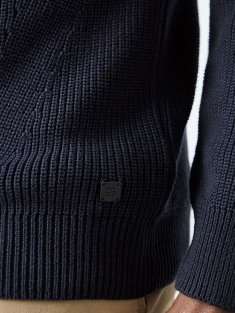 Cardigan Stitch Crew Neck Jumper