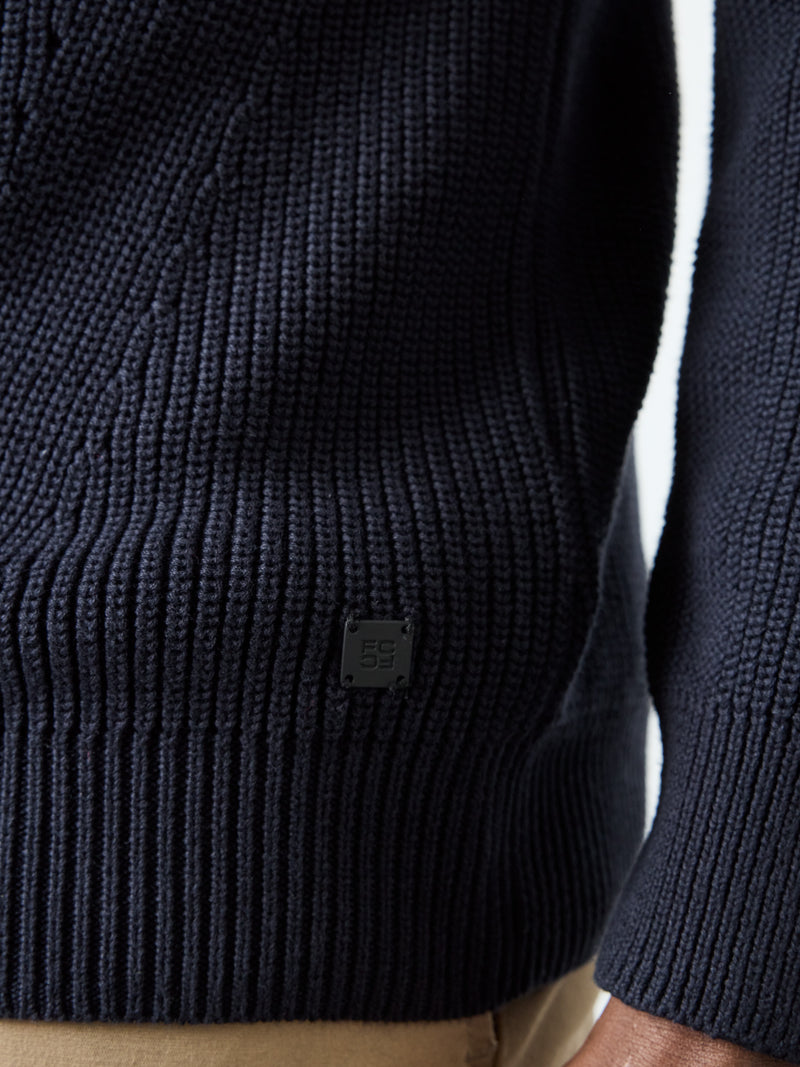 Cardigan Stitch Crew Neck Jumper