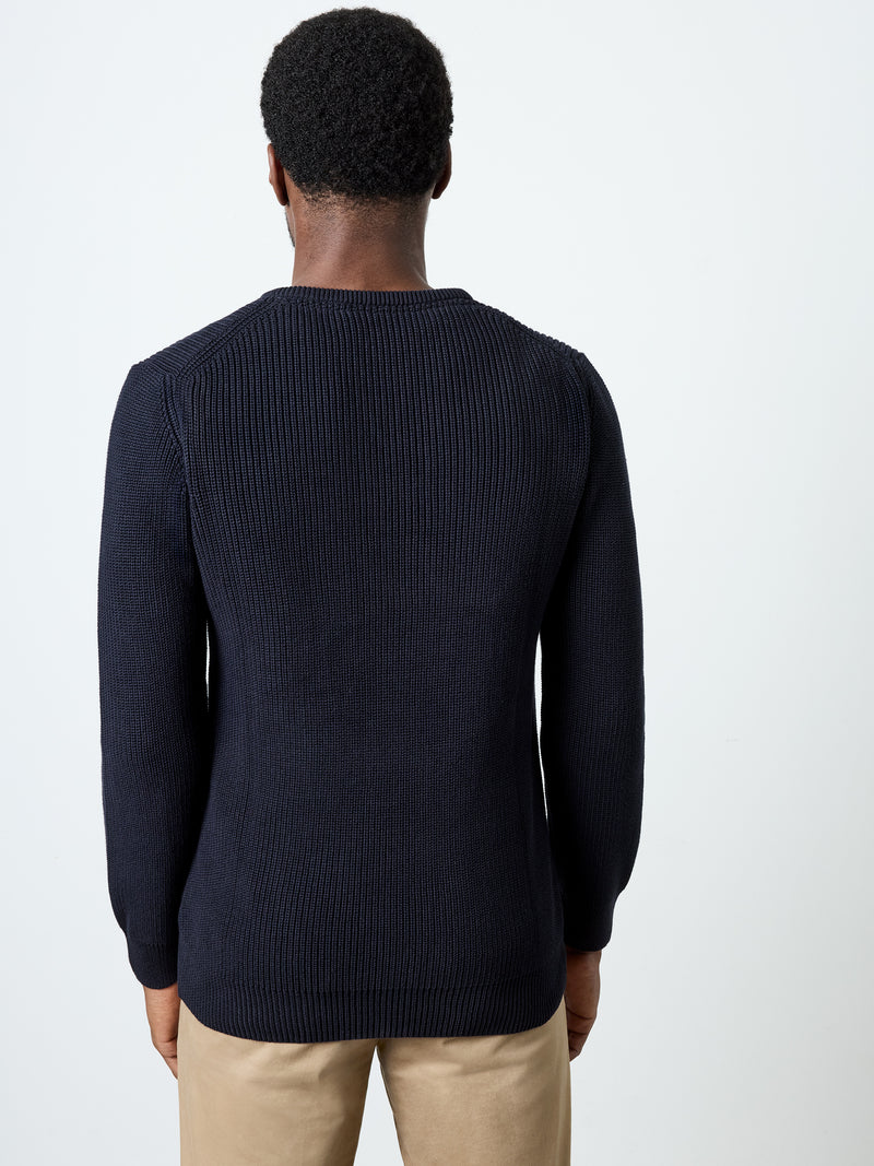Cardigan Stitch Crew Neck Jumper