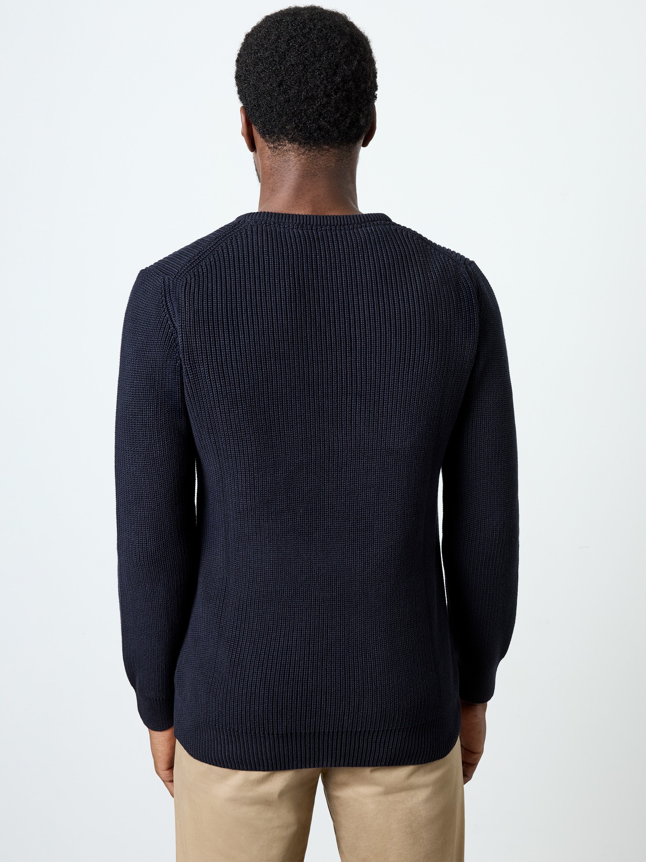 Cardigan Stitch Crew Neck Jumper