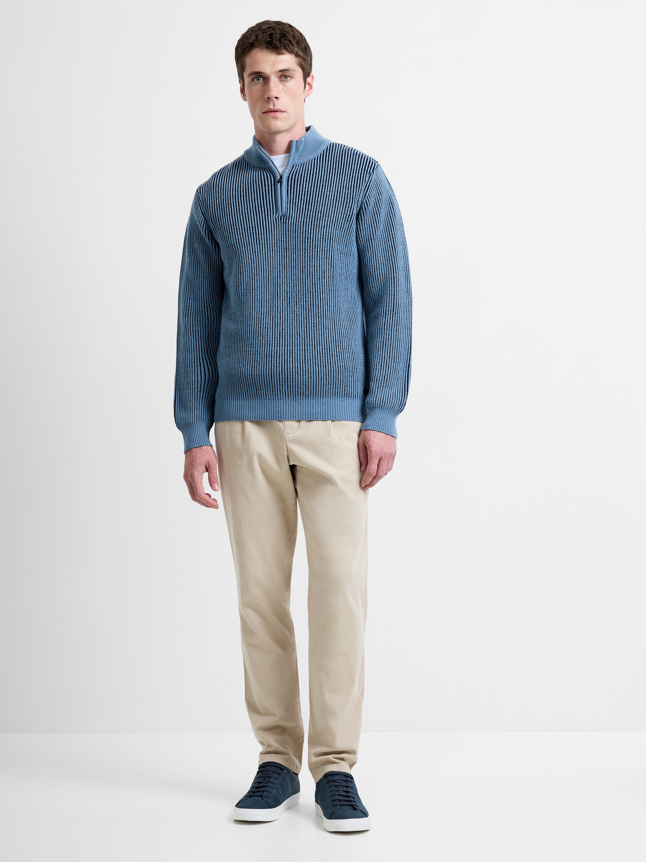 Half Zip Wool Blend Jumper