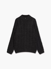 Half Zip Cable Knit Jumper