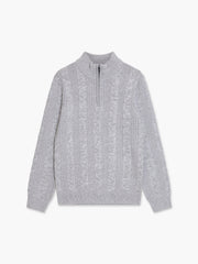 Half Zip Cable Knit Jumper