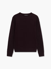 Waffle Knit Crew Neck Jumper