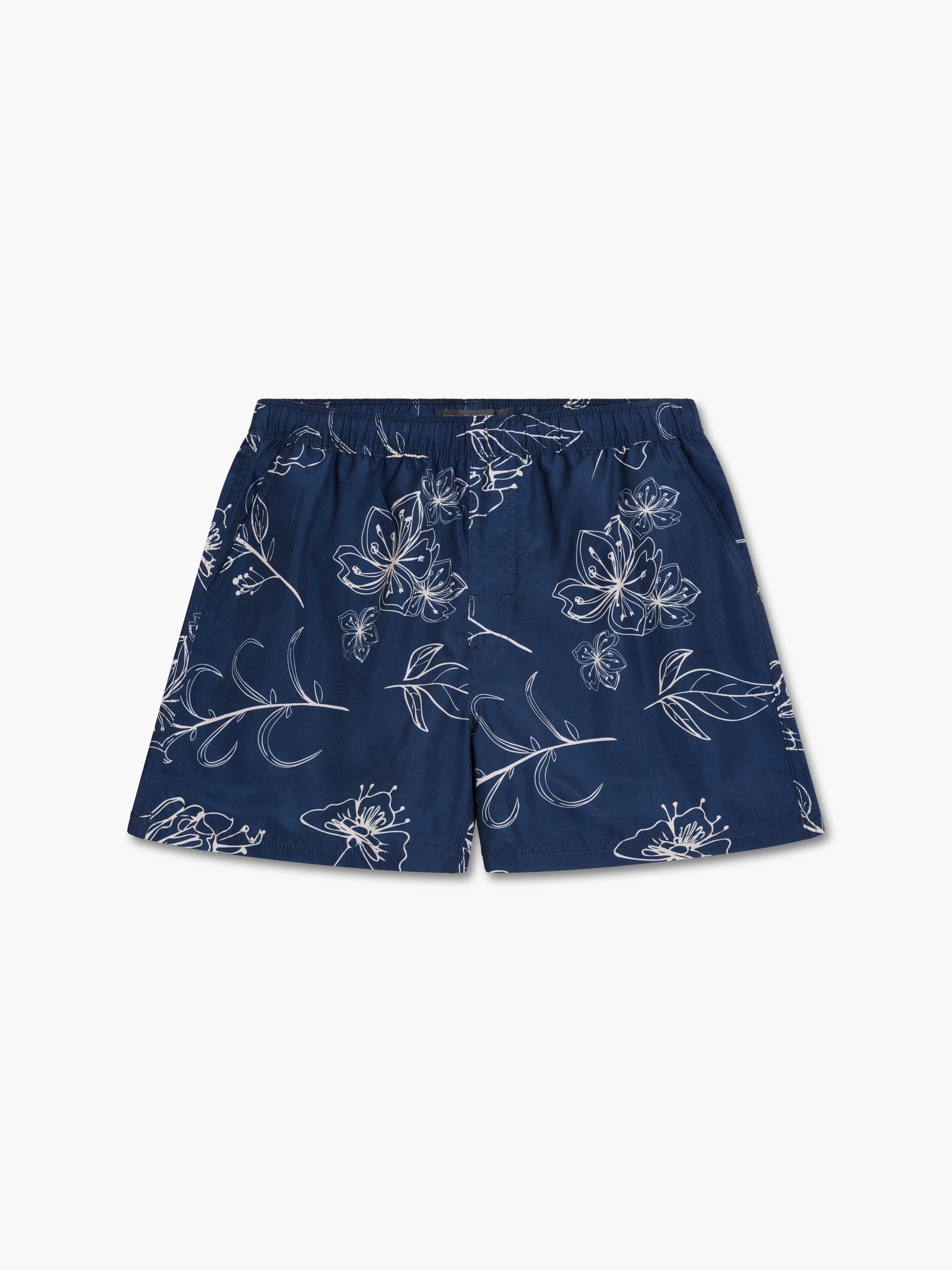 Navy Floral Swim Shorts