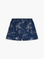 Navy Floral Swim Shorts