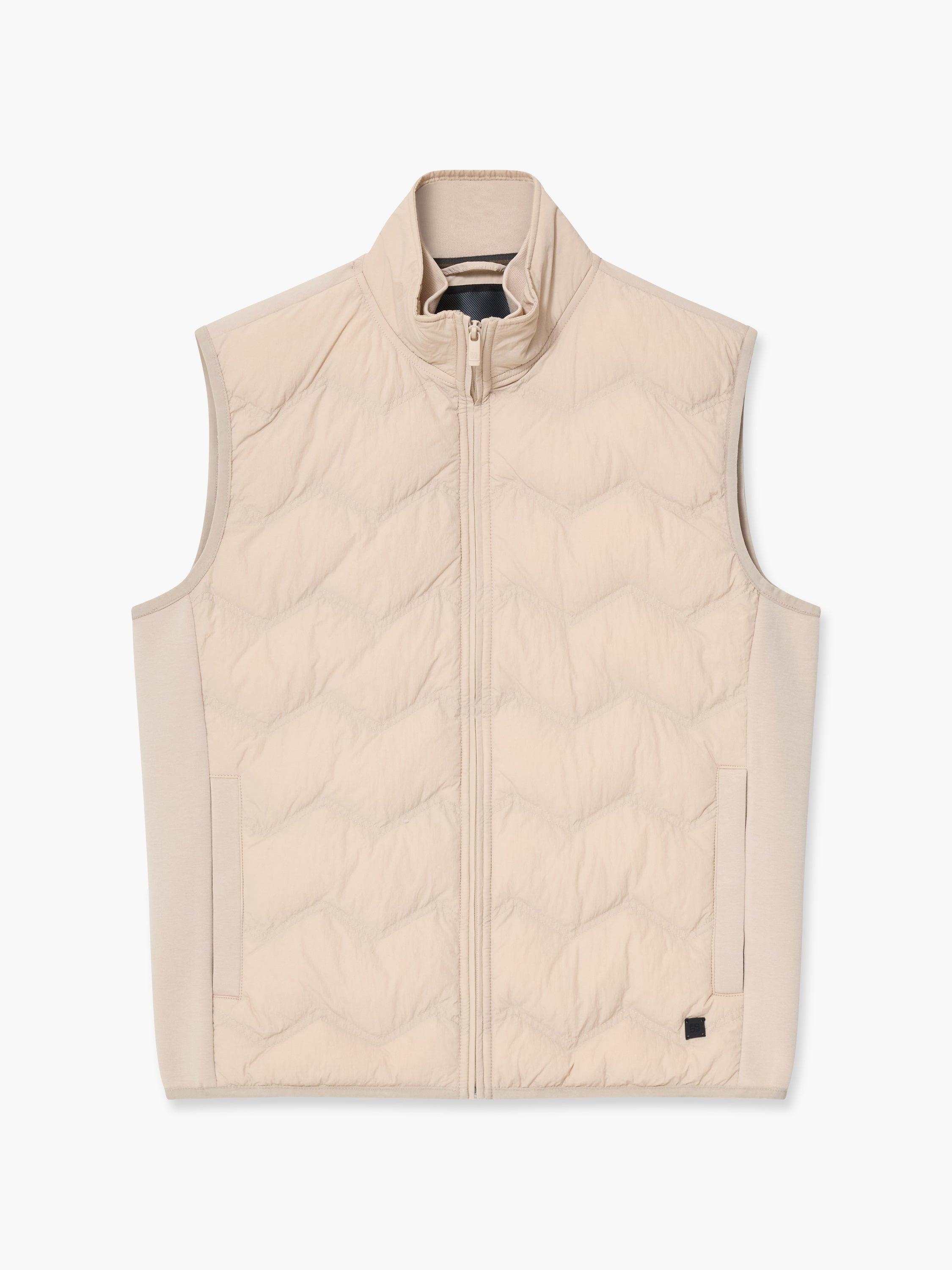 Hybrid Zig Zag Gilet Sand | French Connection UK