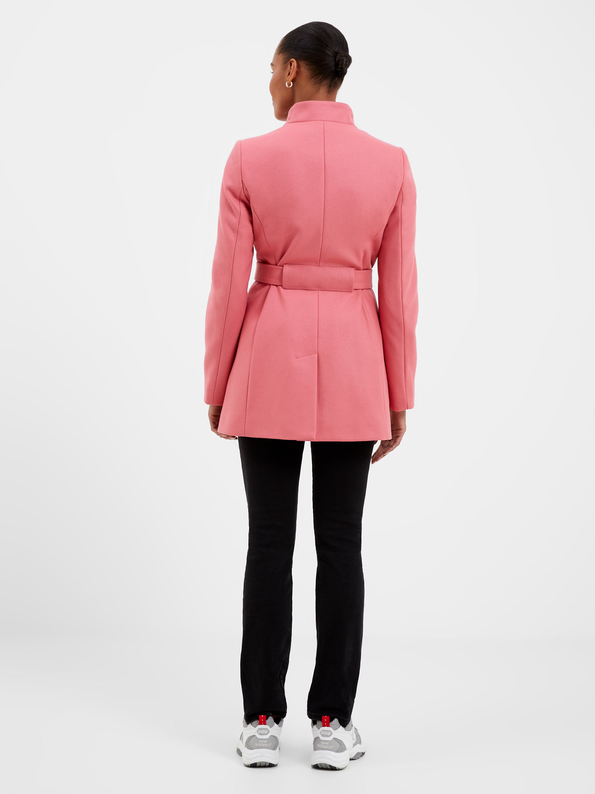 Platform felt cross over coat sale